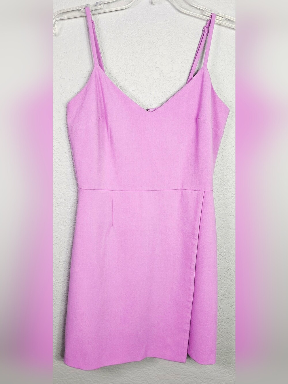 French Connection Pink Mini Slip Dress Size 4 XS Bodycon Party Cocktail - Picture 3 of 5